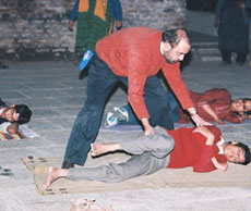 Conducting Group Yoga session